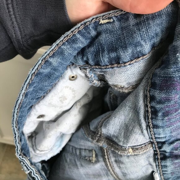 Rocky Mountain Clothing Co Y2K Biker Cruel Womens Denim Jeans Size 28W/5L *READ* - Picture 13 of 13